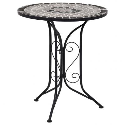 Emaga vidaxl mozaikowy stolik bistro, szary, 61 cm, ceramiczny