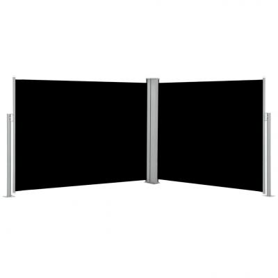 Emaga vidaxl zwijana markiza boczna, czarna, 140 x 1000 cm