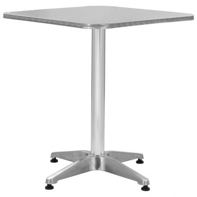 Emaga vidaxl stół ogrodowy, srebrny, 60x60x70 cm, aluminiowy