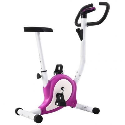 Emaga vidaxl rowerek do ćwiczeń z paskiem oporowym, fioletowy