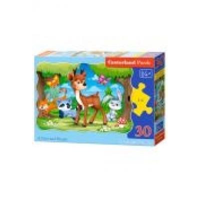 Puzzle 30 a deer and friends - castorland