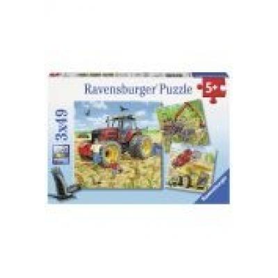 Puzzle 3x49el ogromne maszyny 080120 ravensburger
