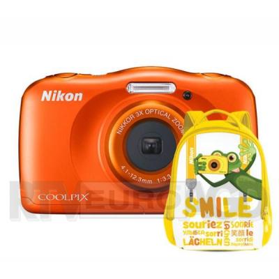 Nikon COOLPIX W150 (pomarańczowy) + plecak