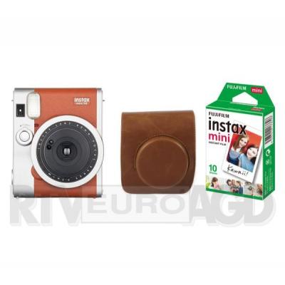 Fujifilm Instax Mini 90 + etui + wkład Instax mini 10 (brązowy)