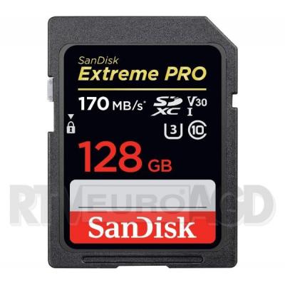 SanDisk Extreme Pro SDXC Class 10 UHS-I U3 V30 128GB