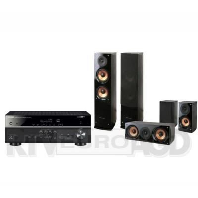 Yamaha MusicCast RX-V485 (czarny), Pure Acoustics NOVA 6 (czarny)