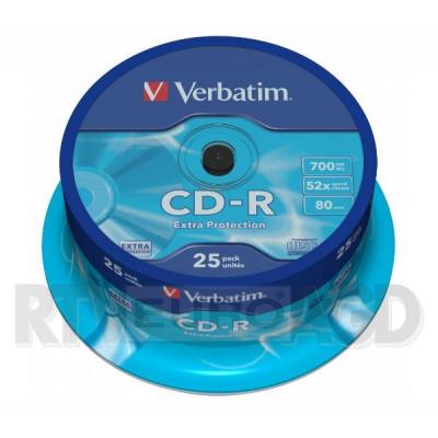 Verbatim CD-R Extra Protection Cakebox 25 szt.