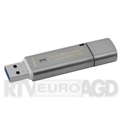 Kingston DataTraveler Locker+ G3 64GB USB 3.0 (srebrny)