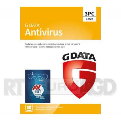 G Data Antivirus 2019 3PC/1 rok (kod)