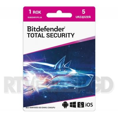 BitDefender Total Security 5D/1 Rok (kod)
