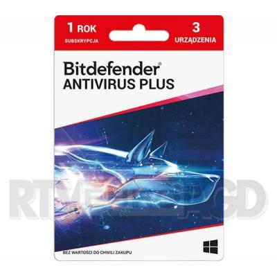 BitDefender Antivirus Plus 3D/1Rok (kod)