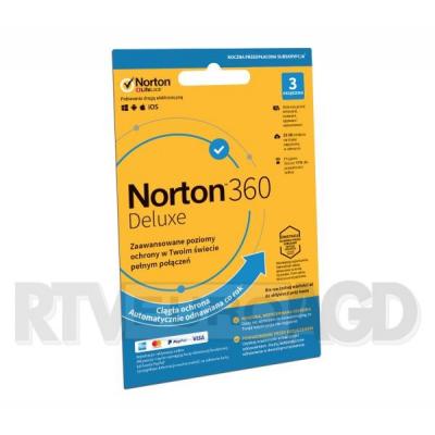 Norton Subskrypcja Norton 360 Deluxe 25GB (3 urządzenia / 1 rok)