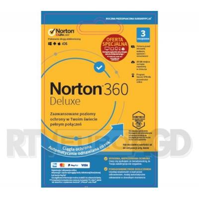 Norton Subskrypcja Norton 360 Deluxe 25GB (3 urządzenia / 1 rok) Attach