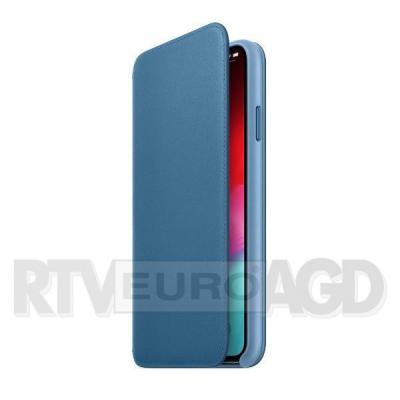 Apple Leather Folio iPhone Xs Max MRX52ZM/A (szary błękit)