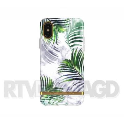 Richmond & Finch White Marble Tropics - Gold iPhone X/Xs