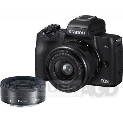 Canon EOS M50 + 15-45mm + 22mm (czarny)