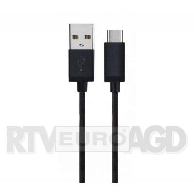 Xqisit Cotton Cable USB C 3.0-USB A (czarny)