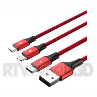Unitek 3w1 USB - USB typ C/microUSB/Lightning 1,2m