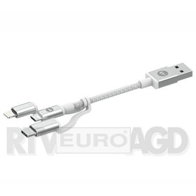 Mophie 409903219 Kabel Lightning - USB-C - microUSB 1m (biały)