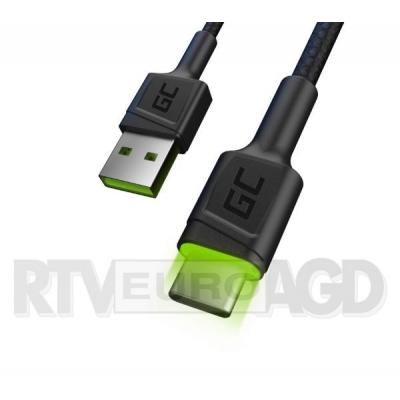 Green Cell Ray USB - USB-C 2m z zielonym podświetleniem LED