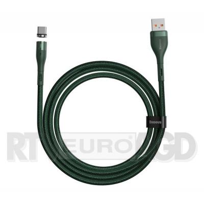 Baseus kabel magnetyczny USB - USB-C Zinc 3A 1m (zielony)