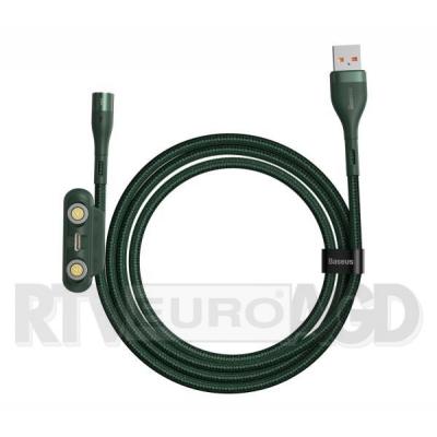 Baseus Fast 4w1 USB do USB-C / Lightning / Micro 3A 1m (zielony)