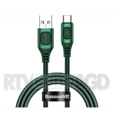 Baseus Kabel szybkiego ładowania USB-C Flash, QC 3.0, Huawei SCP, Samsung AFC, 5A, 1m (zielony)