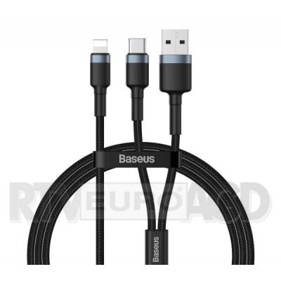 Baseus Kabel USB + USB-C do Lightning Cafule, PD, 18W, 2.4A, 1.2m (czarno-szary)