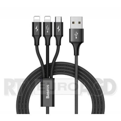 Baseus Kabel USB Rapid Series 3w1 Lightning / Micro USB 1,2m - czarny