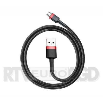 Baseus Kabel Micro USB Cafule 2.4A 0.5m (czerwono-czarny)