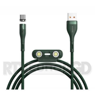 Baseus Fast 4w1 USB do USB-C / Lightning / Micro 5A 1m (zielony)