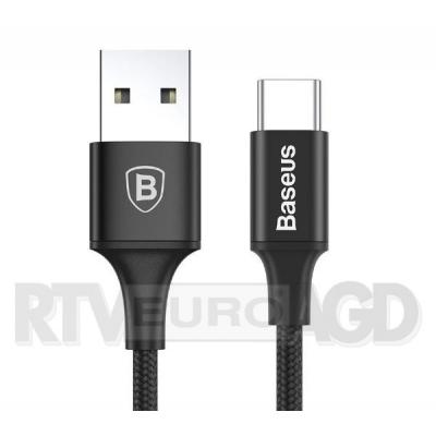 Baseus Kabel USB-C z podświetleniem LED Rapid 1m 2A (czarny)