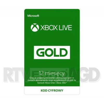 Subskrypcja Xbox Live Gold (12 m-cy) [kod aktywacyjny]