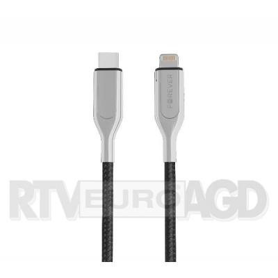 Forever Core Kabel typ-C/lightning MFI PD 2,4A 1,5m (czarny)