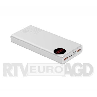 Baseus Powerbank 20000mAh z wyświetlaczem Mulight 2x USB, QC 3.0, PD, 45W (biały)