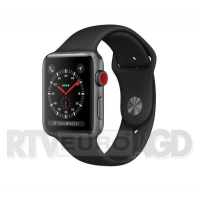 Apple Watch Series 3 38 mm GPS + Cellular Sport (czarny)