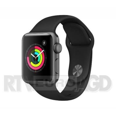 Apple Watch 3 38mm czarny (pasek sport)