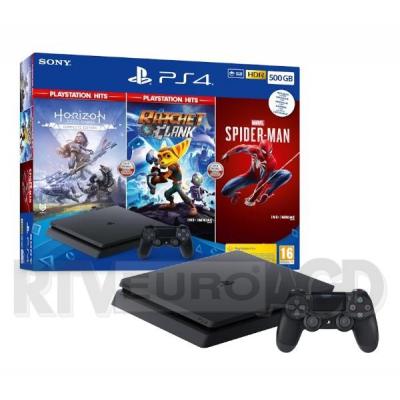 Sony PlayStation 4 Slim 500GB + Horizon Zero Dawn EK + Marvel’s Spider-Man + Ratchet & Clank