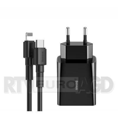Baseus USB-C PD Mini, Power Delivery 18W + kabel USB-C - Lightning 1m (czarny)