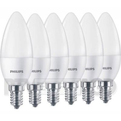 Philips LED Świeczka 5,5 W (40 W) E14 6 szt.
