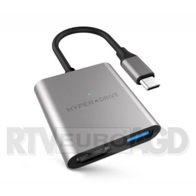 Hyper HyperDrive 4K HDMI 3-in-1 USB-C Hub dla MacBook, Ultrabook, Chromebook (szary)
