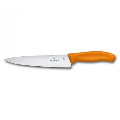Nóż kuchenny victorinox, swiss classic, szerokie ostrze, 19cm, pomarańczowy, blister (6.8006.19l9b)