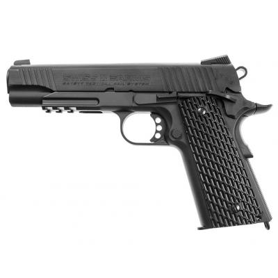 Wiatrówka pistolet swiss arms sa1911 tac rail blow-back (288513) 4,46mm - black cybergun