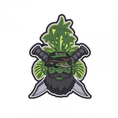Emblemat helikon "beardman patrol" - pvc - olive green (od-bmp-rb-02)