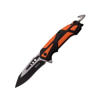 Nóż składany ratowniczy master cutlery m-tech rescue satin black orange