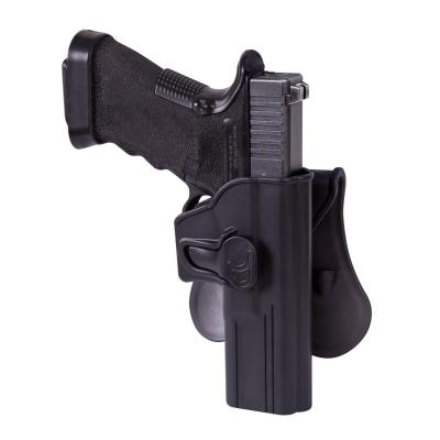 Kabura pistoletowa release button holster for glock 17 with paddle - military grade polymer - czarna (kb-prg-mp-01)