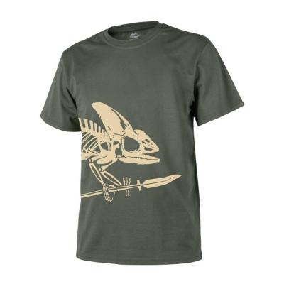 T-shirt (full body skeleton) - bawełna - olive green - xl (ts-fbs-co-02-b06)