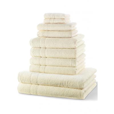 Komplet ręczników (10 części) bonprix kremowy
