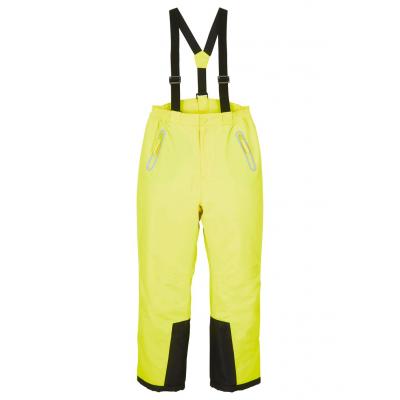 Spodnie chłopięce narciarskie bonprix żółty neonowy