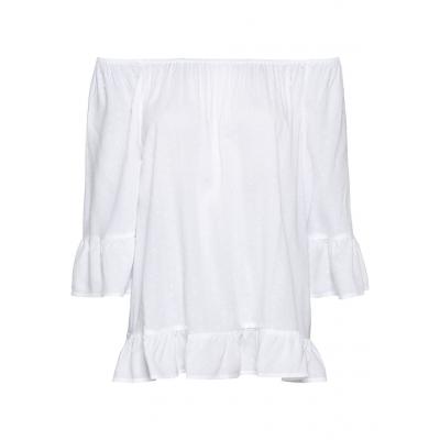 Bluzka tunikowa bonprix biały